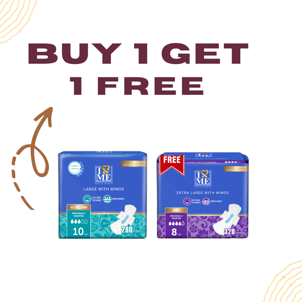 Gentle Women Ultra Thin 280 mm Sanitary Pads - Large (Buy 1 Get 1 Free)