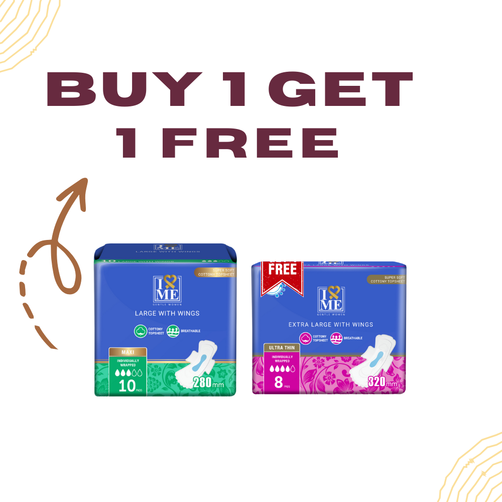 Gentle Women Maxi 280 mm Sanitary Pads - Large (Buy 1 Get 1 Free)