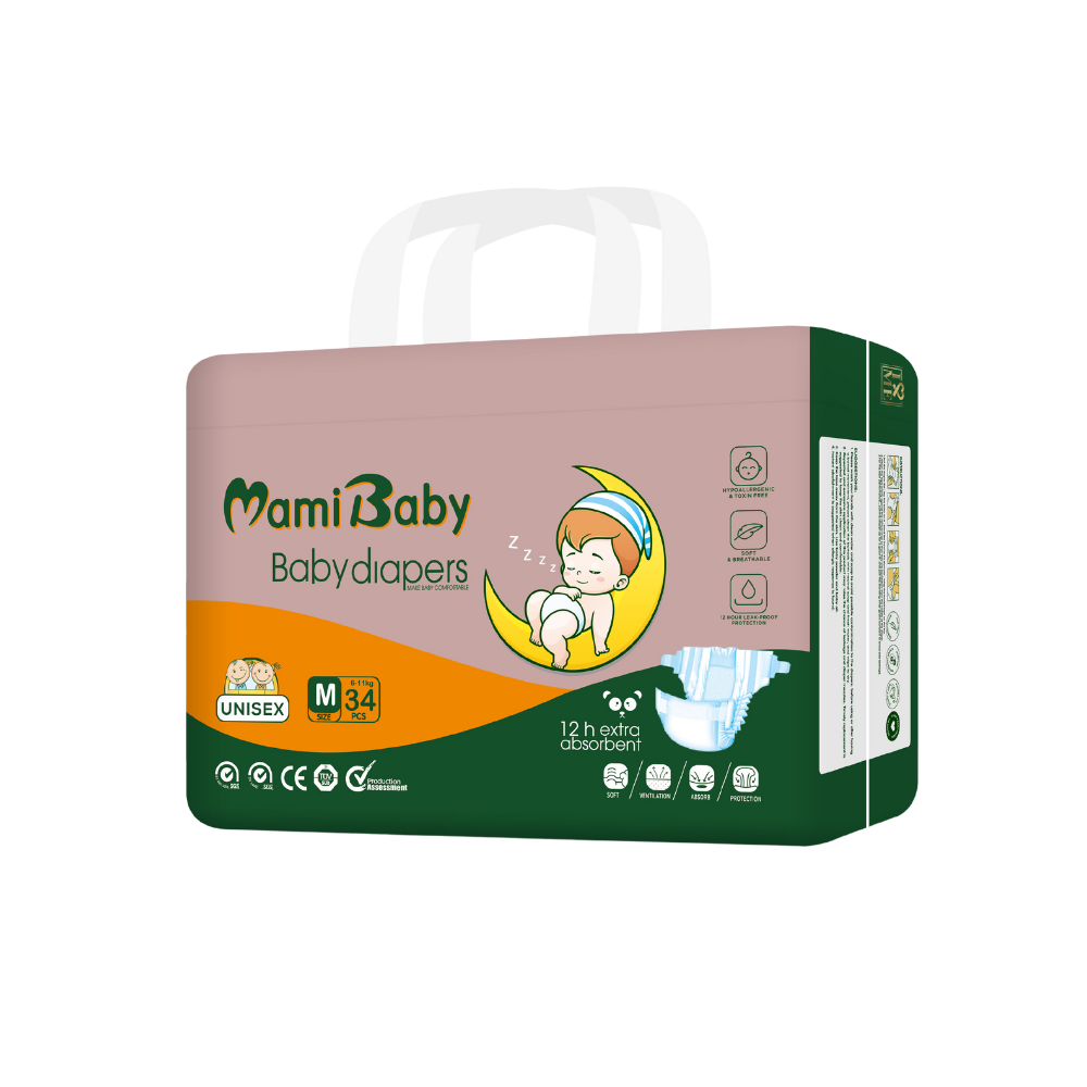 Mami Baby Diapers – Top Absorbency (12-Hour Protection)