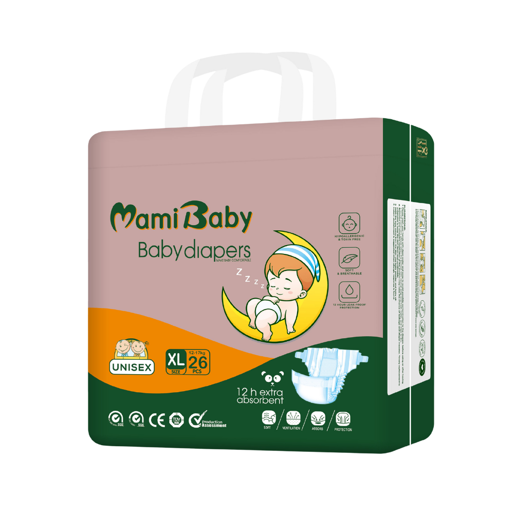 Mami Baby Diapers – Top Absorbency (12-Hour Protection)