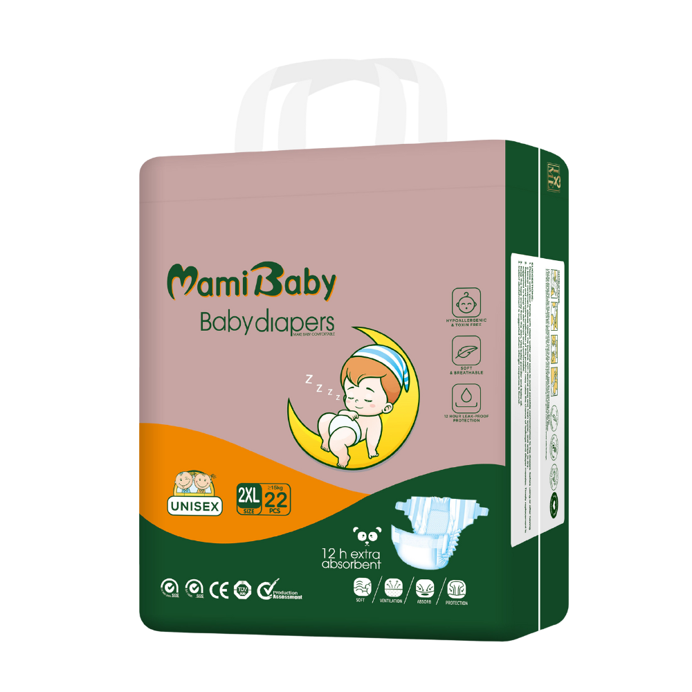 Mami Baby Diapers – Top Absorbency (12-Hour Protection)