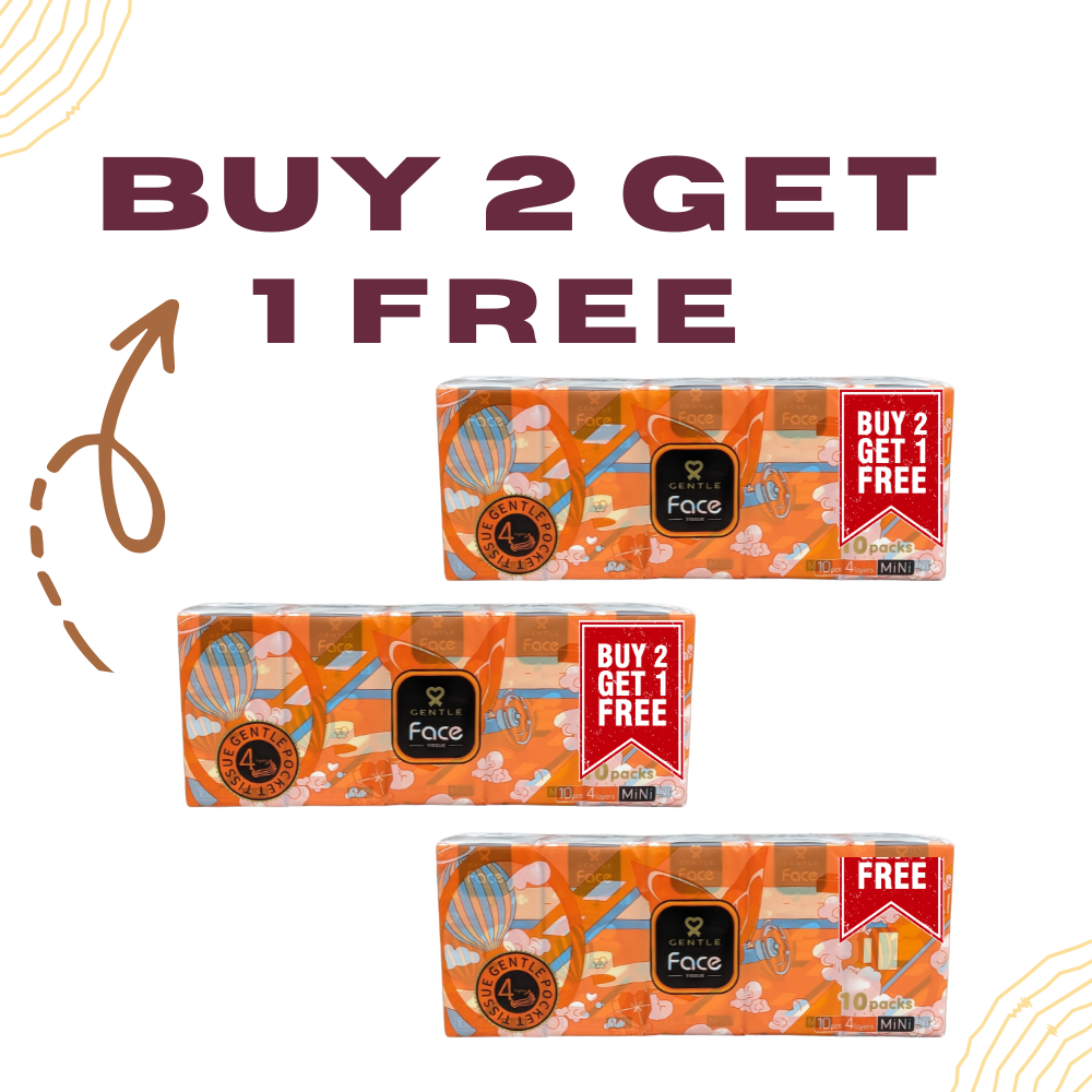 Gentle Pocket Tissue - Pack of 10 (4ply) (Buy 2 Get 1 Free)