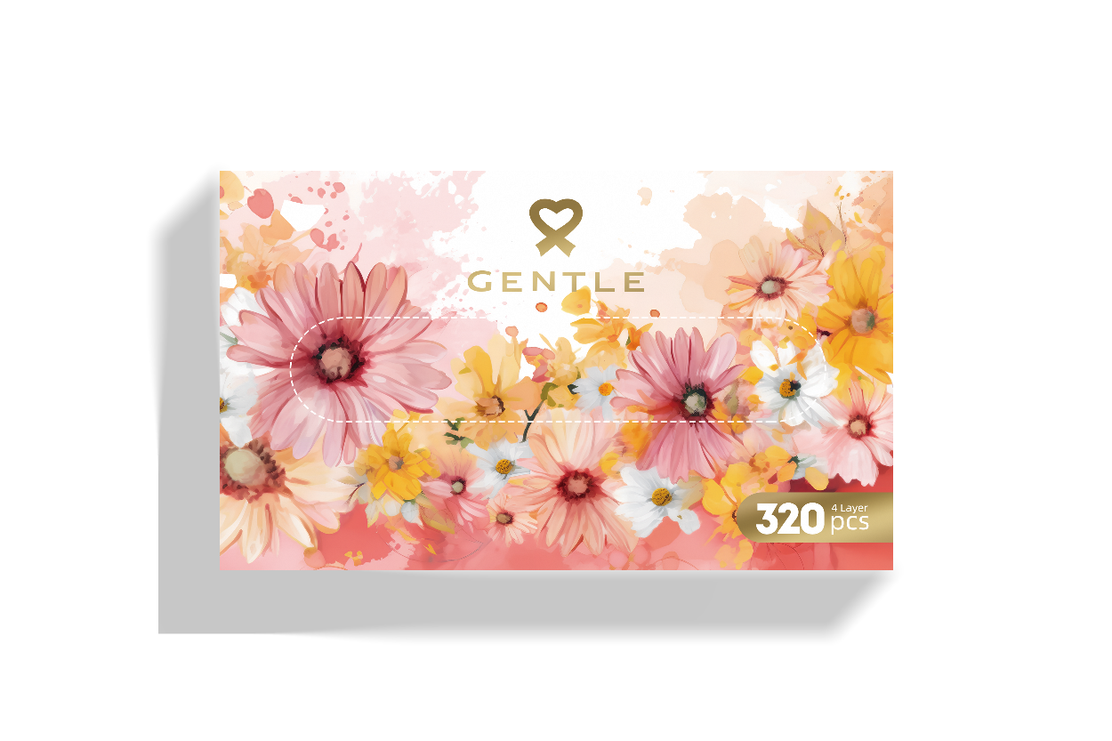 Gentle Floral Tissue Box - Medium