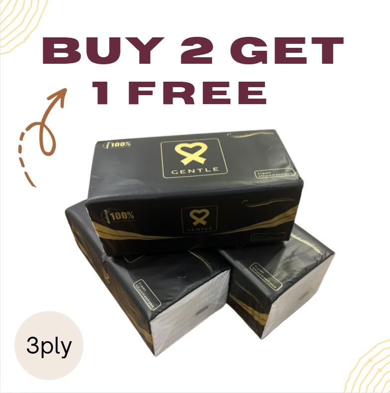 Gentle Black 420s 3ply (Buy 2 Get 1 Free)
