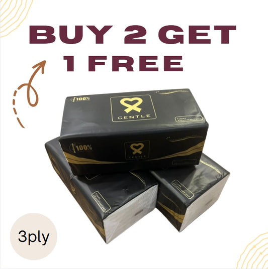 Gentle Black 420s 3ply (Buy 2 Get 1 Free)